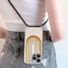 Minimalistisch - Boog - Lijnen - Beige Hoesje iPhone 16 Pro Max met koord klein -sfeer5