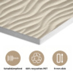 Zand - Golven - Beige PET vilt klein 837 -closeup_DE