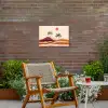 Palmbomen - Abstract - Zon - Heuvels Tuinposter op houten frame 2 cm dik klein -sfeer3