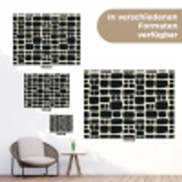 Modern - Organisch - Zwart tuinposter los doek klein 239 -Xsfeer9_DE