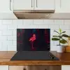 Flamingo - Roze - Neon - Licht keuken achterwand spatscherm klein -sfeer2