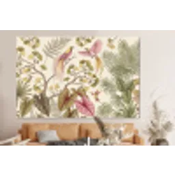 Vogels - Tropisch - Botanisch - Roze forex 5mm xxl -bovenbank
