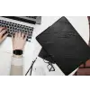 Zwart - Steen - Beton laptophoes neopreen klein -bureau