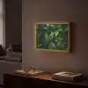 Bladeren - Regendruppels - Licht - Groen Light Box met batterij (Wandlamp) middel -sfeer1