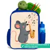 Muis - Saxofoon - Muziek Kinderrugzak - Blauw middel -inhoud_UK