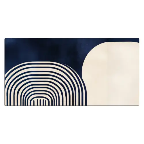 Donkerblauw - Abstract - Lijnen Muismat XXL klein -3d_leeg