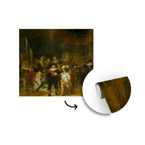 De nachtwacht - Kunst - Oude meesters - Rembrandt fotobehang vinyl groot -3d