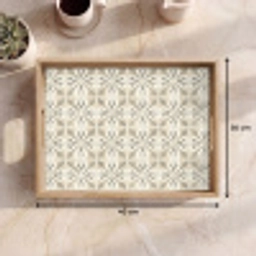 Tegel - Motief - Beige Dienblad Rechthoek middel 911 -USP_Formaat