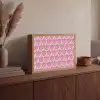 Patroon - Roze - Hartjes Light Box met batterij (Wandlamp) middel 907 -sfeer2