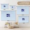 Why not - Blauw - Licht blauw - Quote Wandkleed katoen klein -tsfeer8_DE