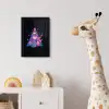 Retro - Kerstman - Rendieren - Kerstboom fotolijst zwart zonder passe partout klein -usfeer4_kinderkamer