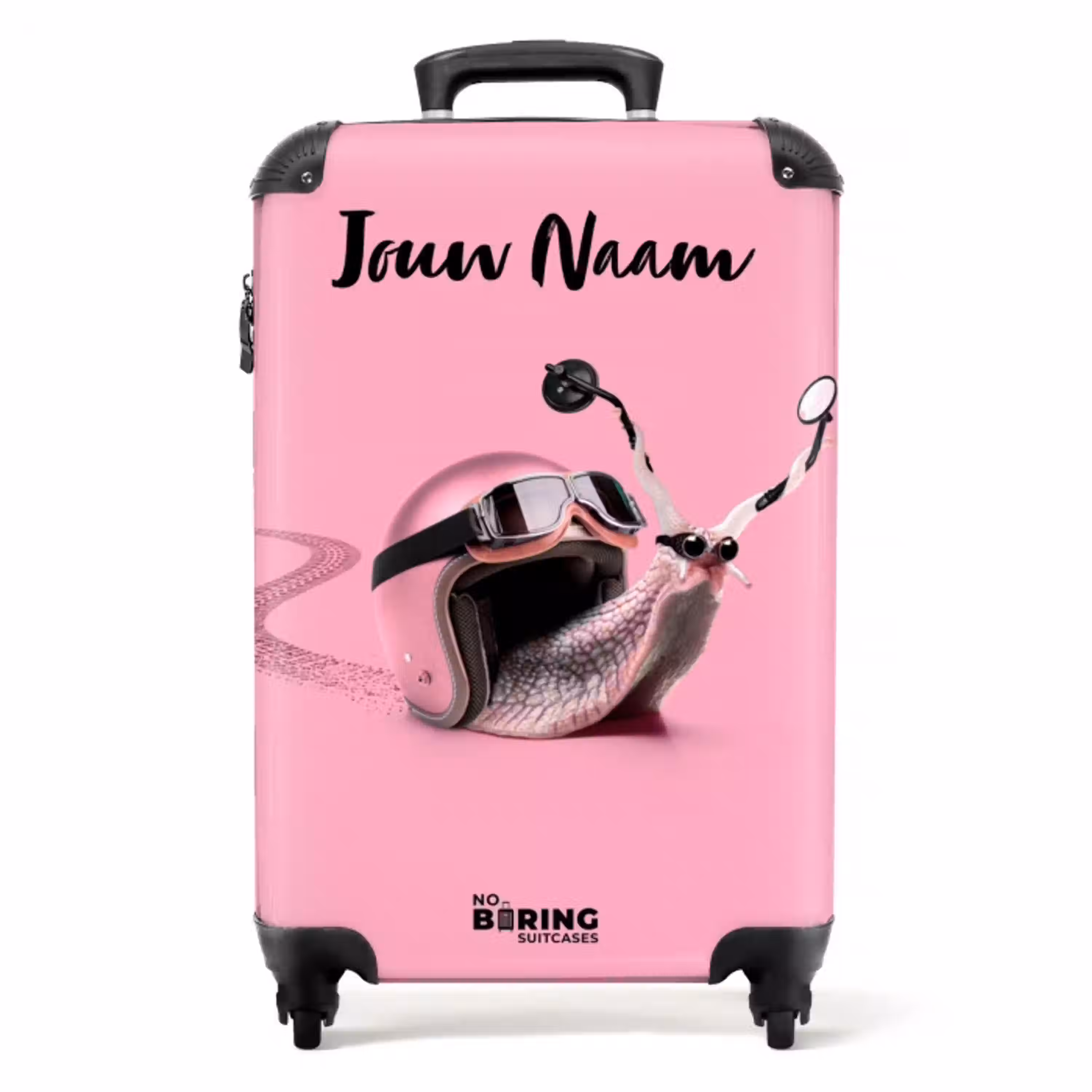Escar-Go - Roze NBS - Handbagage koffer - Kinderen Unisex middel -productfoto_recht