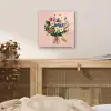 Margrieten - Boeket - Strikje - Roze plexiglas 5mm klein -sfeer4