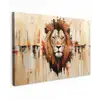 Leeuwenkop - Lijnen - Crème canvas 2cm klein -z3d