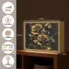 Rozen - Goud - Zwart - Bloemen - Modern Light Box met batterij (Wandlamp) middel -USP_websiteoverzichtNL