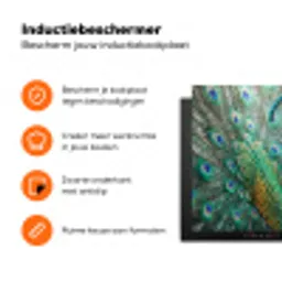 Pauw - Veren - Blauw Inductie beschermer vinyl 3mm klein -zzzzzzz-td-ups