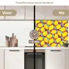Citroenen - Geel - Stippen - Oranje keuken achterwand 2 middel 871 -voor-na2_NL