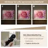 Dahlia - Bloem - Close up - Roze Light Box met batterij (Wandlamp) middel -USP_dimbaarNL