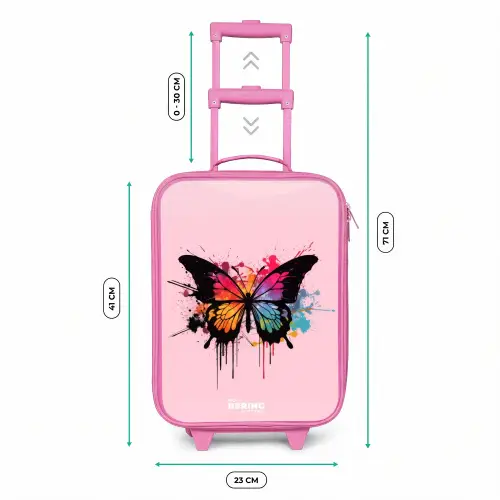 Vlinderverf Kinderkoffer - Roze klein -productfoto_formaten