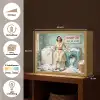 Retro - Blauw - Vrouw Light Box met batterij (Wandlamp) middel -USP_websiteoverzichtNL