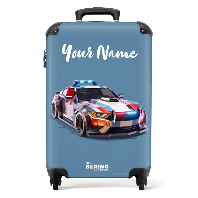 Pijlsnelle politieauto NBS - Handbagage koffer - Kinderen Unisex middel -productfoto_recht