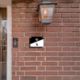 Zwart wit - Huisdier - Bruingestreepte kat Naambord Rechthoek middel -sfeer7-rechthoek-S