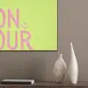 Groen - Smiley - Bonjour - Roze PET vilt klein -sfeer6_closeup