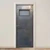 IJzeren deur - Industrieel - Grijs deurposter klein -3d_beige