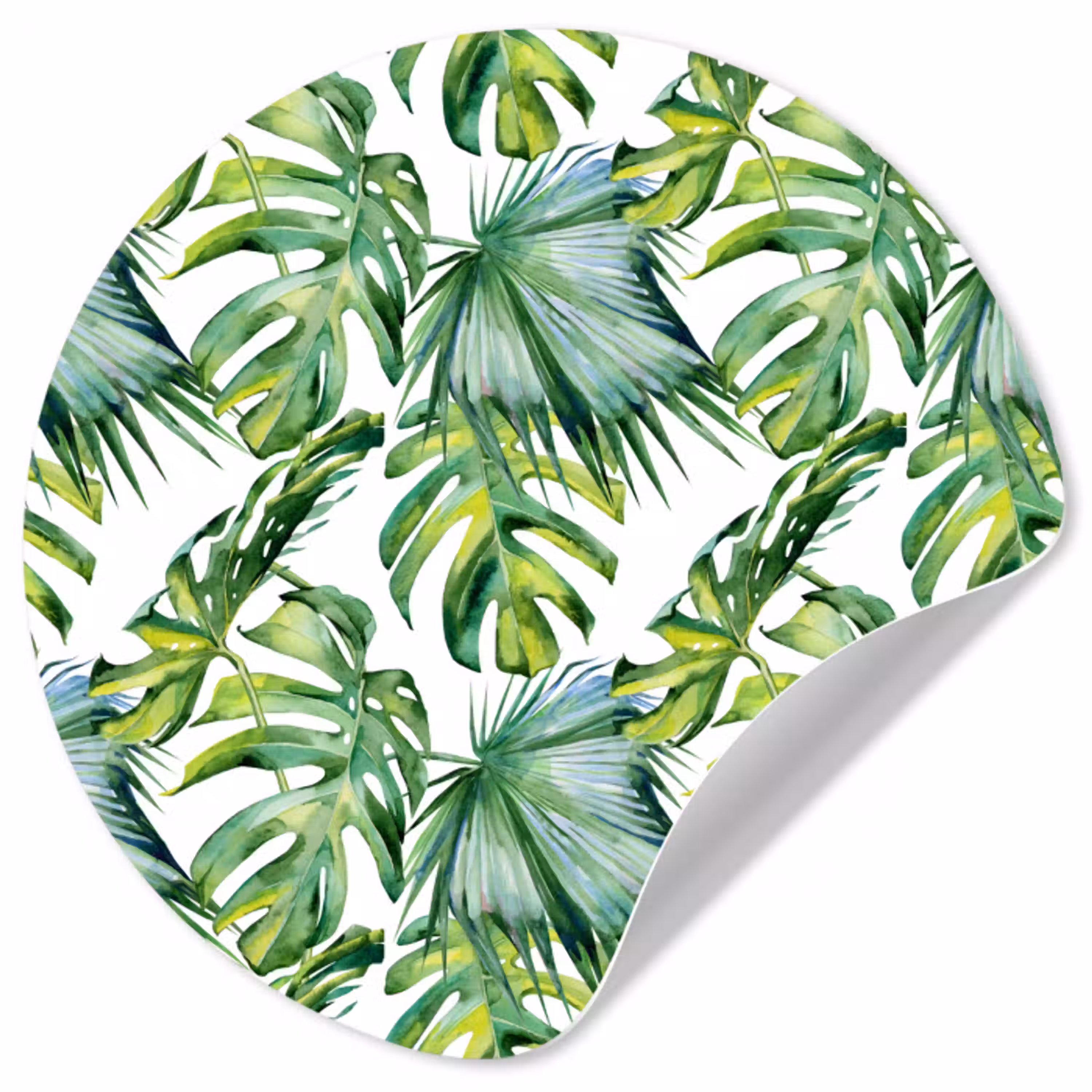 Bohemian - Bladeren - Bloemen - Tropisch Wandcirkel behangsticker klein -3d