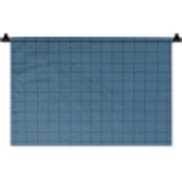 Ruiten - Geometrisch - Blauw Wandkleed katoen klein 269 -zz3d