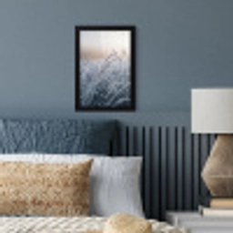 Rijp - Gras - Kristallen - Winter - Minimalistisch fotolijst zwart zonder passe partout klein -sfeer3