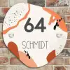 Abstract oranje - Modern Naambord Organisch middel -sfeer10