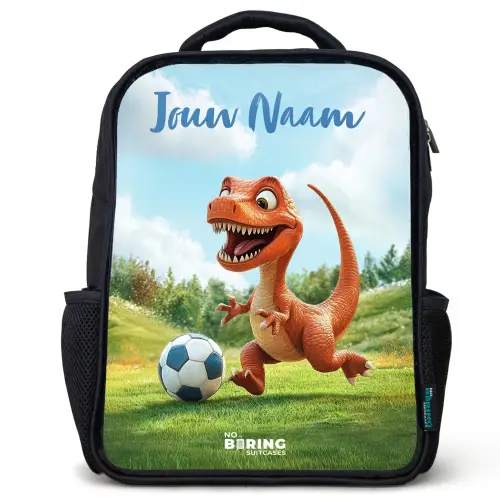 Voetbal - Dino - Sport Rugzak - Zwart middel -3d