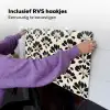 Abstract - Patroon - Zwart Inductie beschemer met haakjes klein 777 -ky-ophangen-nl