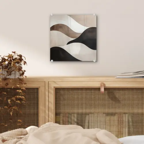 Golven - Abstract - Beige plexiglas 5mm klein -sfeer4