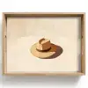 Hoed - Minimalistisch - Schaduw - Beige Dienblad Rechthoek middel -z3d_shopping