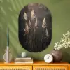 Siergras - Pluimen - Verlichting - Zwart Wandcirkel Ovaal Glas middel -sfeer2