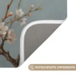 Botanisch - Stilleven - Blauw Badmat klein -USP_AntislipDE