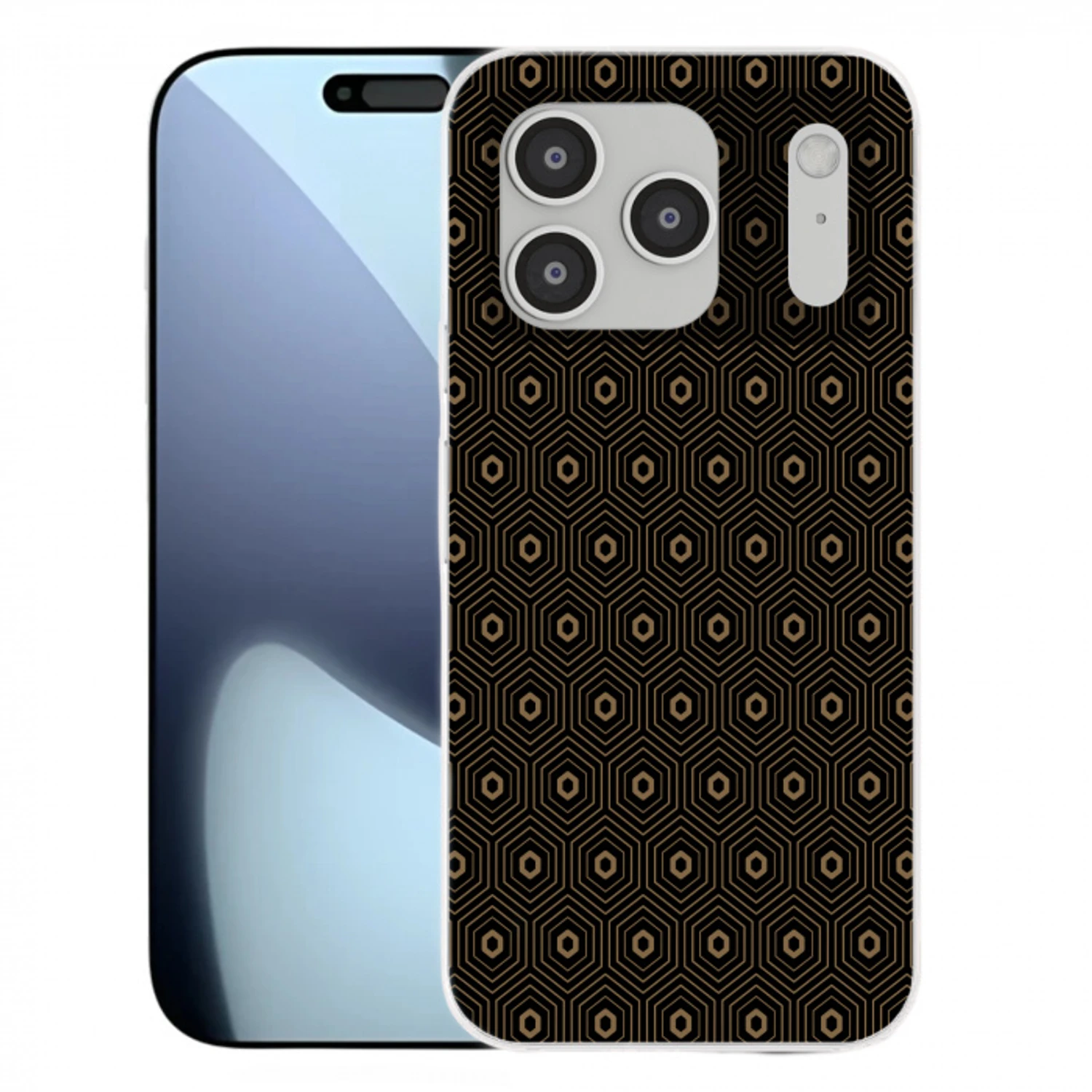 Goud - Illusie - Patroon Telefoonhoesje iPhone 17 Pro klein 878 -3d