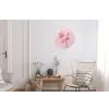 Bloem - Pioenroos - Roze Wandcirkel aluminium klein -woonkamer