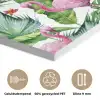 Bladeren - Flamingo - Bloemen - Jungle PET vilt middel -closeup_NL