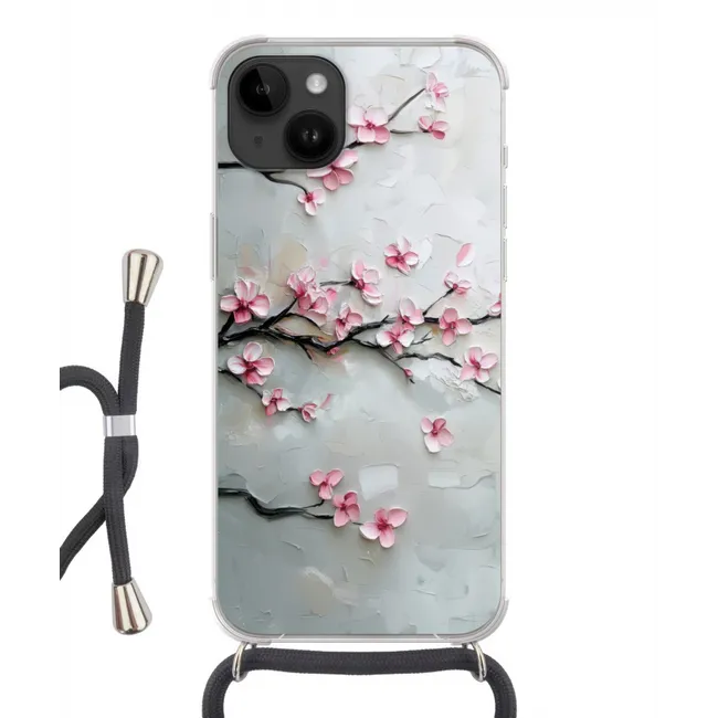 Handyhülle mit Band - Blüte - Künstlerisch - Rosa - Sakura