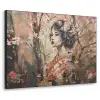 Kimono - Vrouw - kersenbomen Textielframe zwart klein -3d