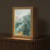 Groen - Modern - Marmer - Abstract Light Box met kabel (Tafellamp) klein -z3d_website