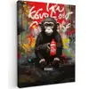 Chimpansee voor graffiti muur canvas 2cm klein -z3d