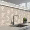 Motief - Beige - Linnen keuken achterwand 2 middel 871 -3d_schuin
