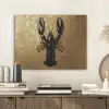 Kreeft - Zwart - Goud - Luxe PET vilt klein -sfeer1