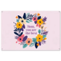 Bloemenkrans - Kleurrijk - Moeder tuinposter los doek groot -3d