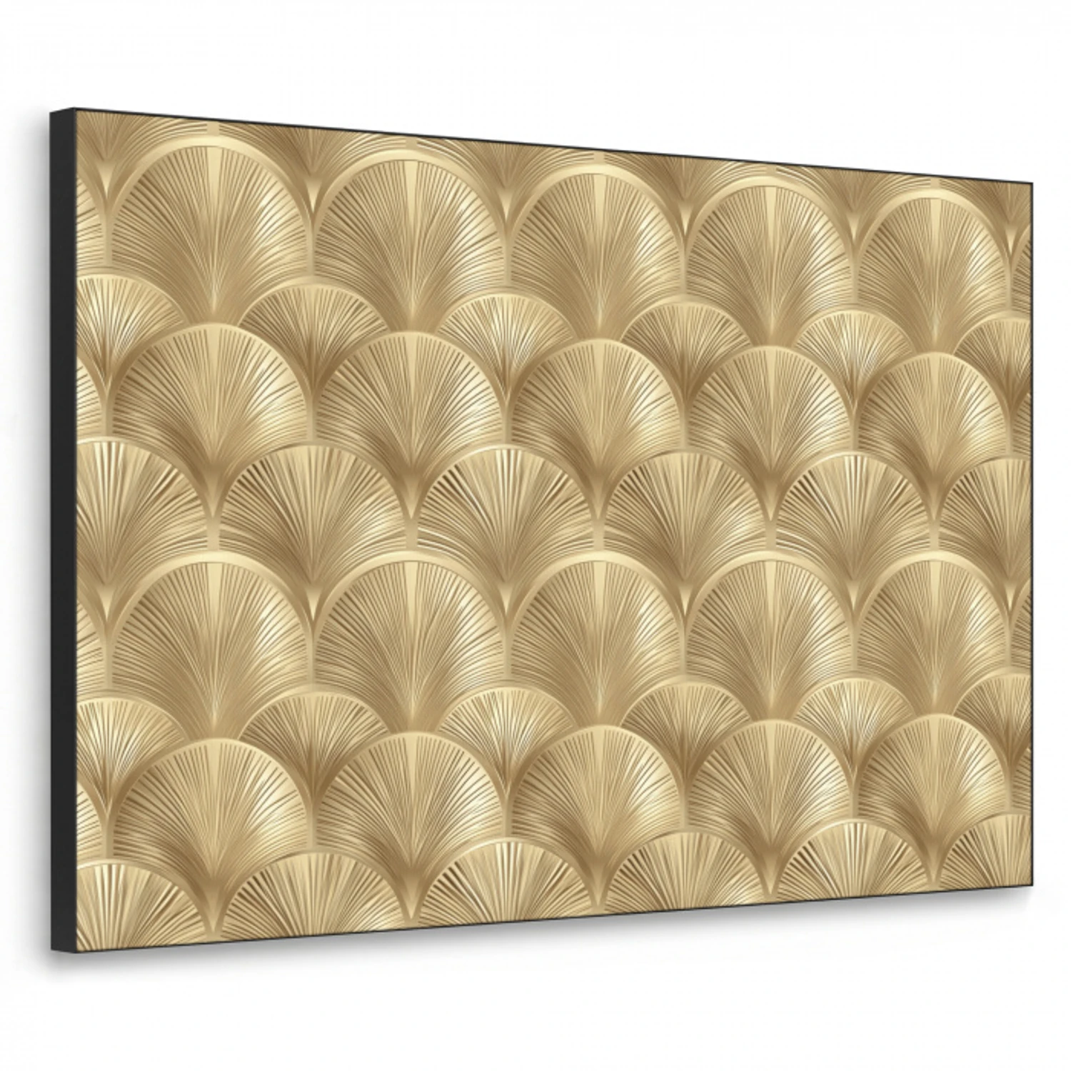 Patroon - Waaier -  Goud Textielframe zwart klein 947 -3d