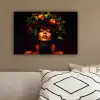 Vrouw - Zwart - Bessen - Bramen - Appels canvas 2cm klein -sfeer3